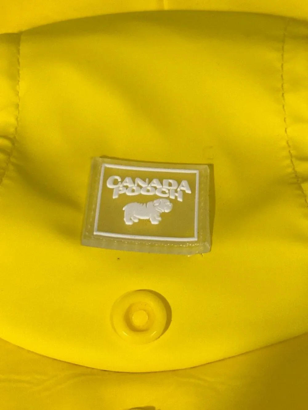 Canada Pooch Yellow Dog Rain Hat Size Small Waterproof Adjustable T